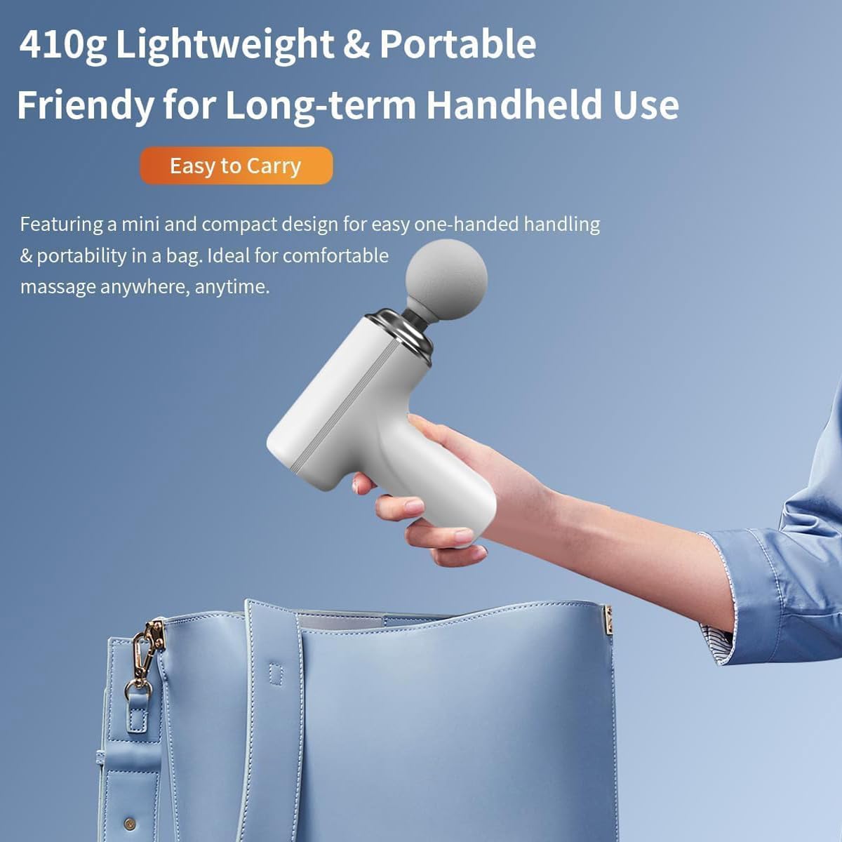 Full Body Massager Gun | Rechargeable Cordless Deep Tissue Massage Machine for Legs & Arms, Use at Home, Gym & During Travel