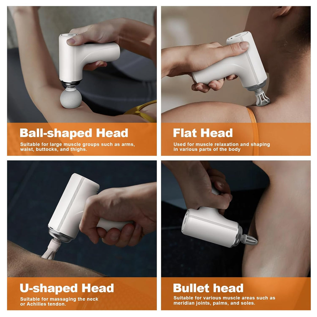 Full Body Massager Gun | Rechargeable Cordless Deep Tissue Massage Machine for Legs & Arms, Use at Home, Gym & During Travel