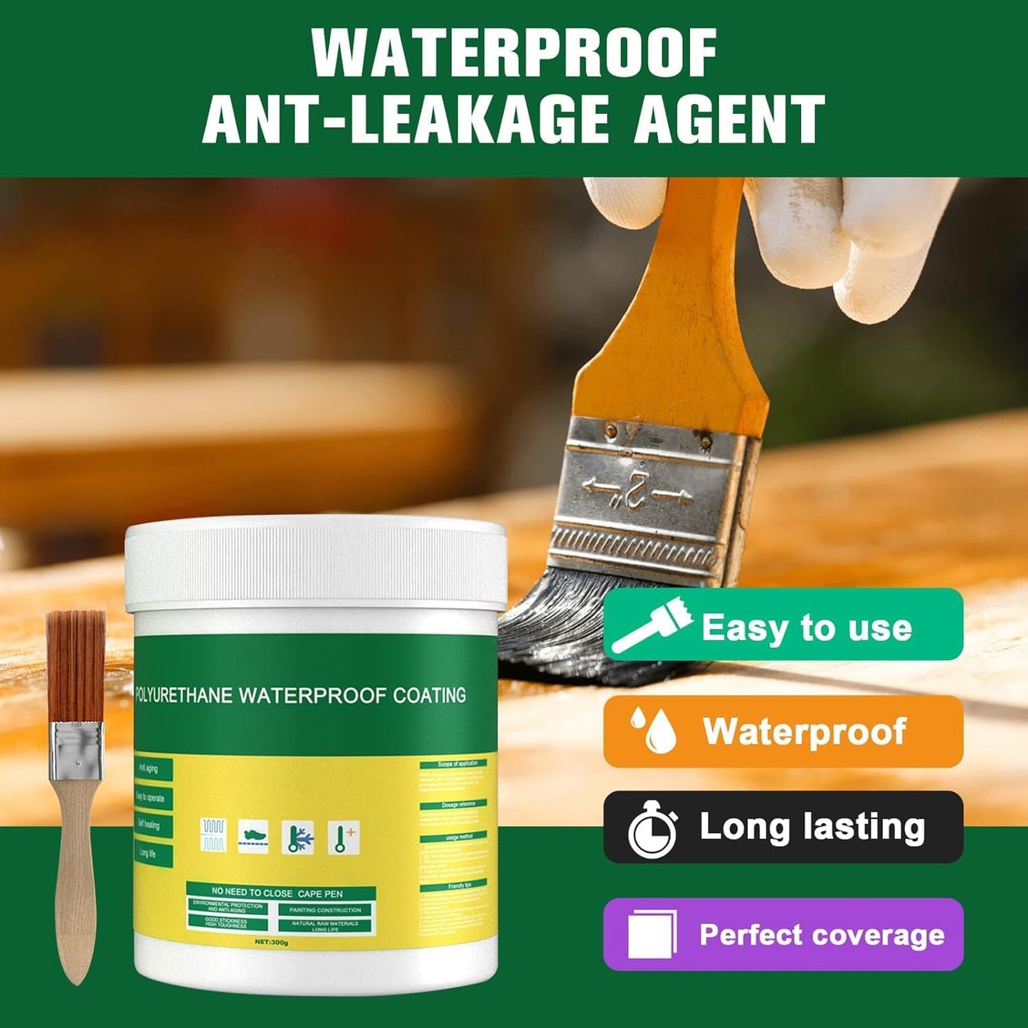 Transparent Waterproof Glue Plus Brush